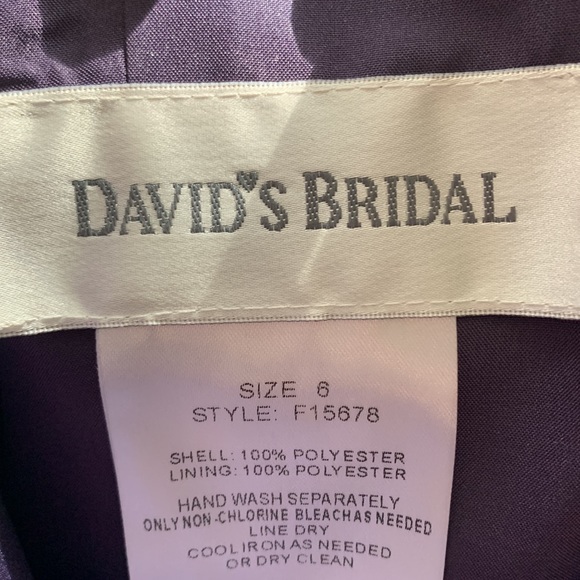 NWT David’s Bridal bridesmaid dress Hight-Low size 6 Lapis color - Picture 7 of 9